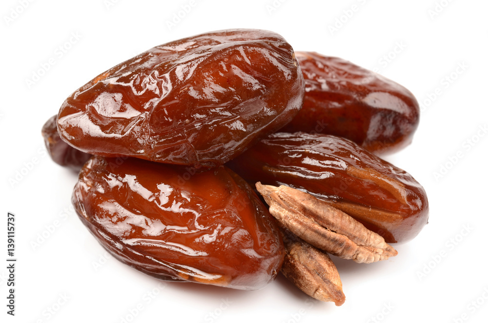 Dates on a white background Dates on a white background