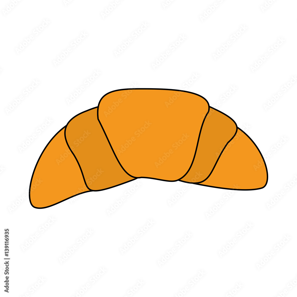 croissant pastry icon image vector illustration design croissant pastry icon image vector illustration design