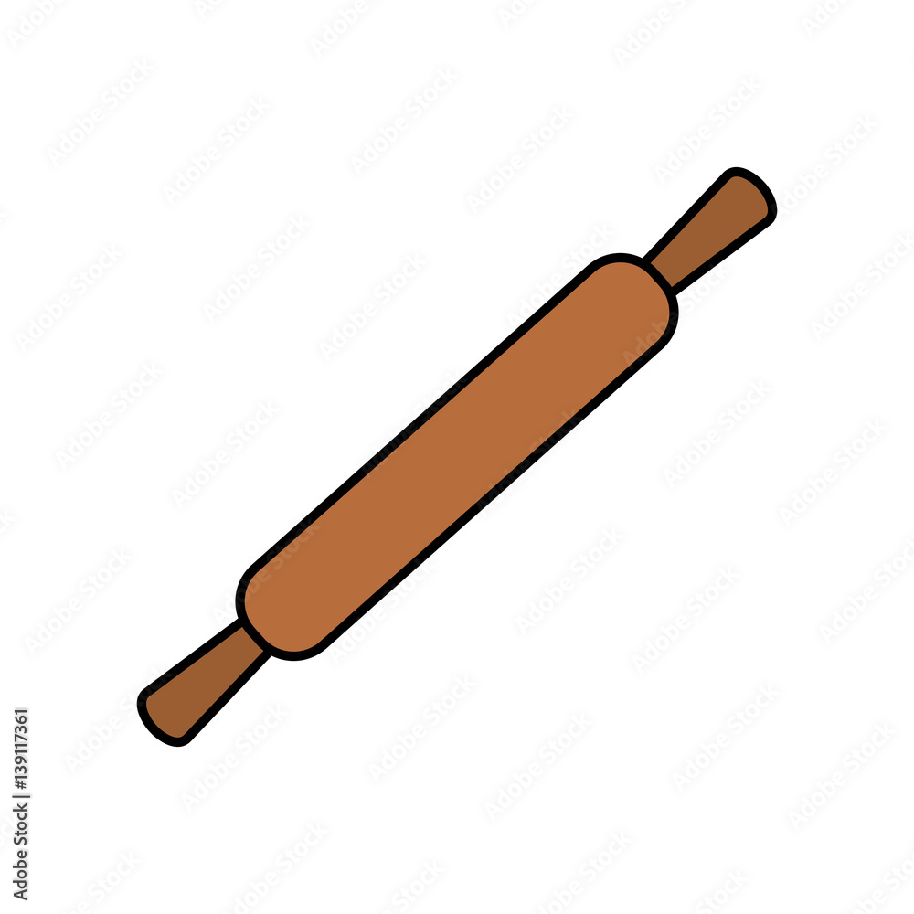 rolling pin pastry icon image vector illustration design rolling pin pastry icon image vector illustration design