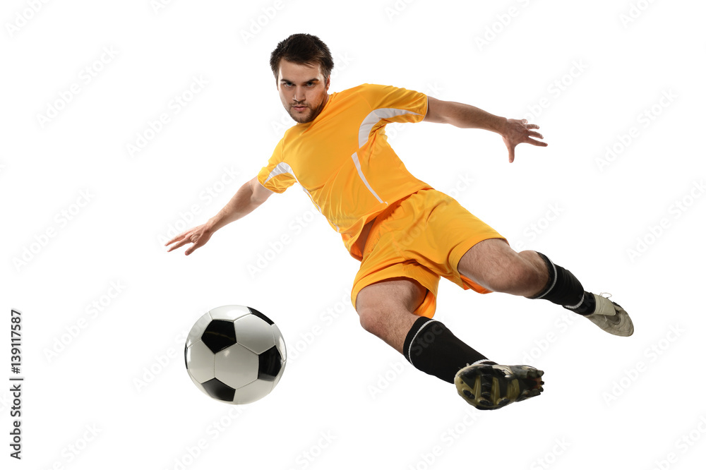 Player Kicking Soccer Ball