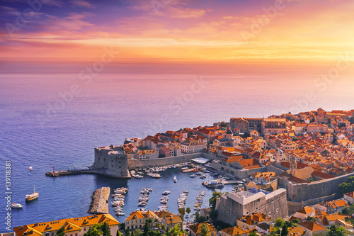 Sunset in Dubrovnik photo