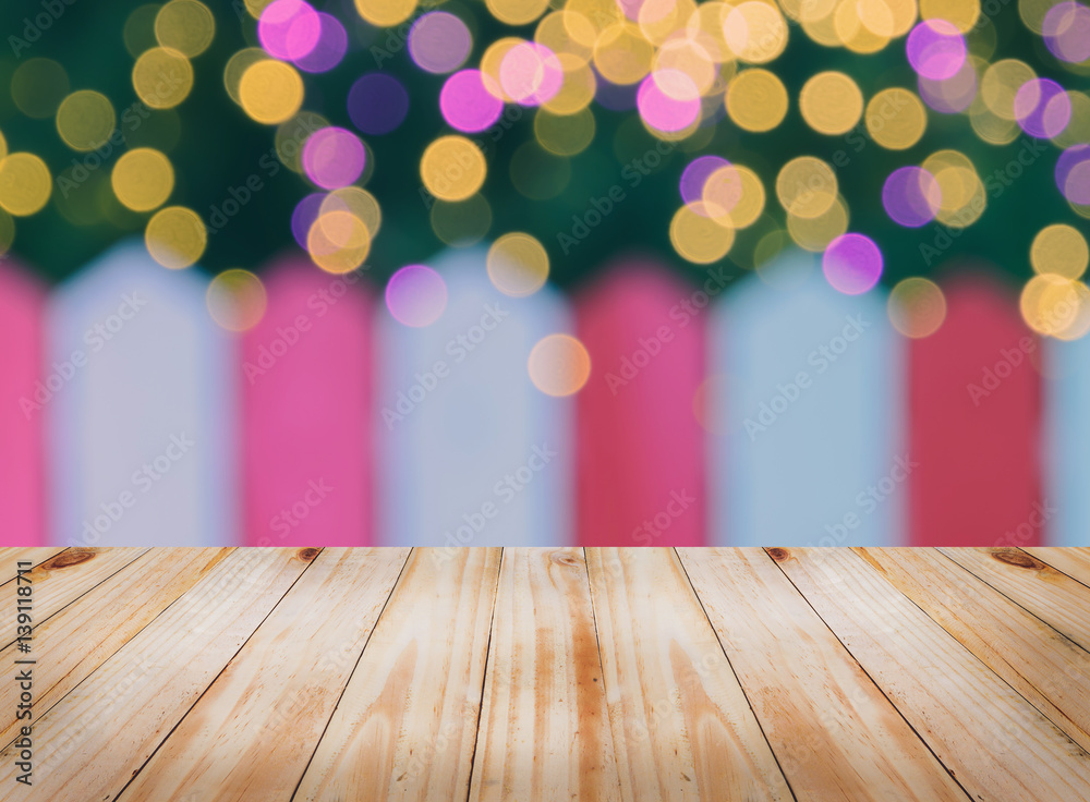 Blur white and red wall with Christmas bokeh lights Blur white and red wall with Christmas bokeh lights