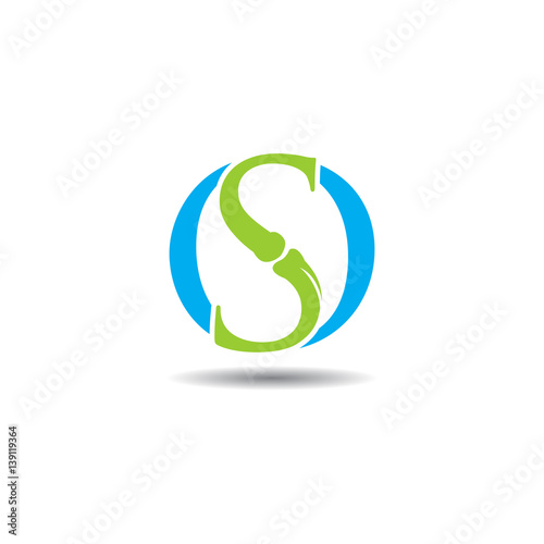 Physical therapy logo Initials S