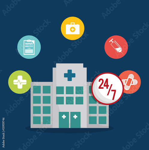 hospital healthy care service icon vector illustration eps 10