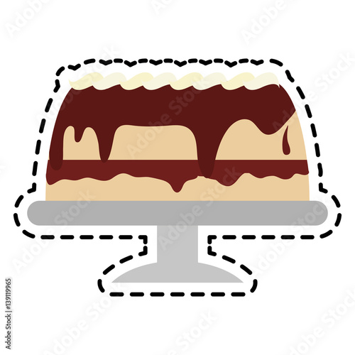 frosted cake pastry icon image pastry icon image vector illustration design 