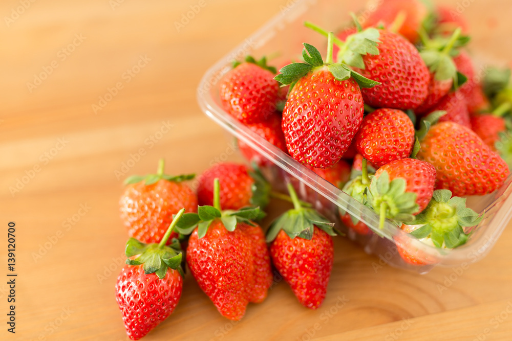 Strawberry in packing Strawberry in packing