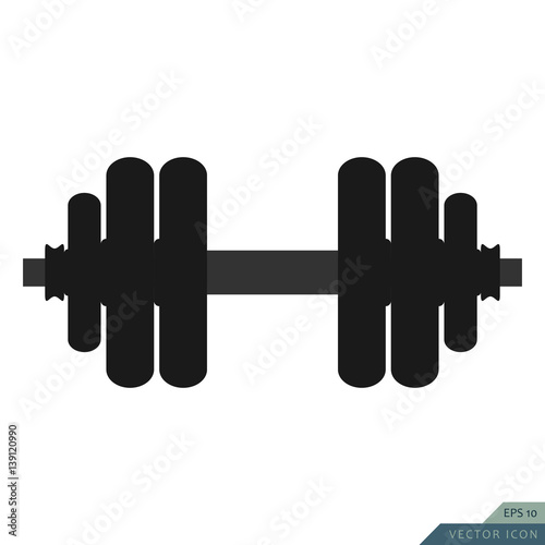 Dumbbell vector icon