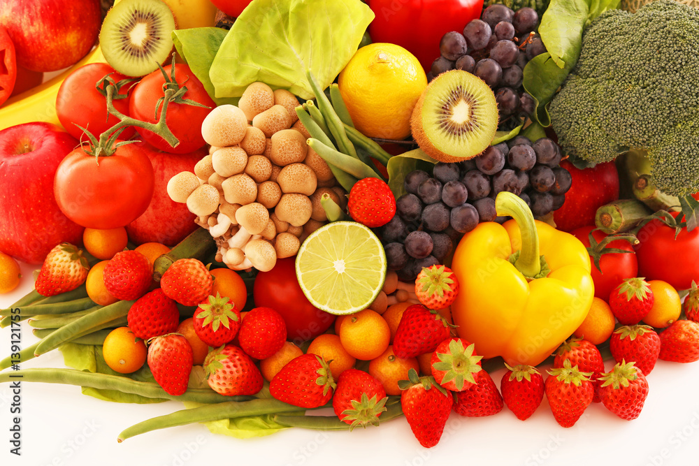 新鮮な野菜と果物　
