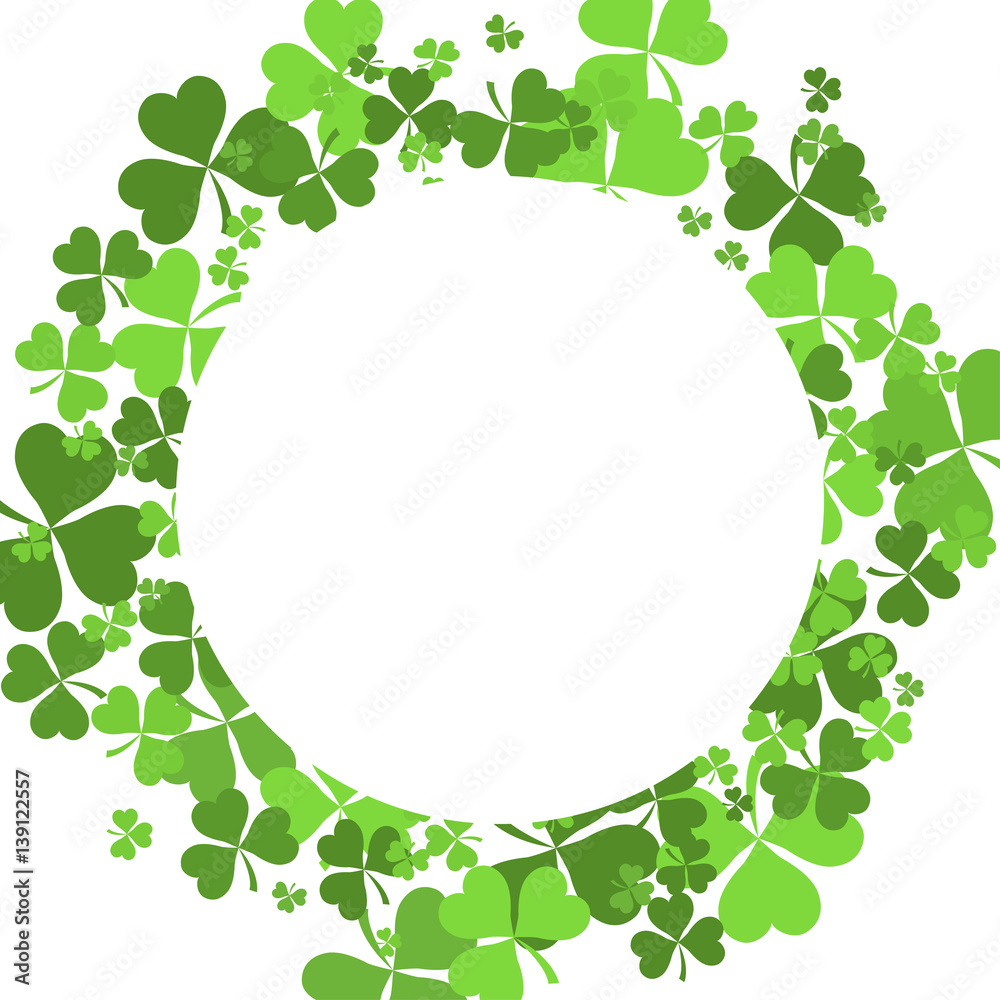St Patricks Day background with Shamrock Leaves. Vector illustration eps 10