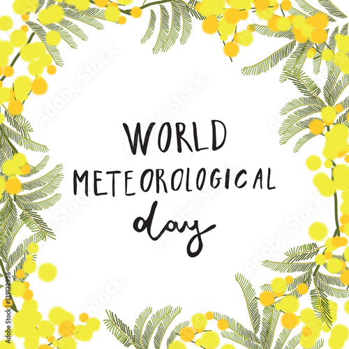 Greeting card of the World Meteorological Day