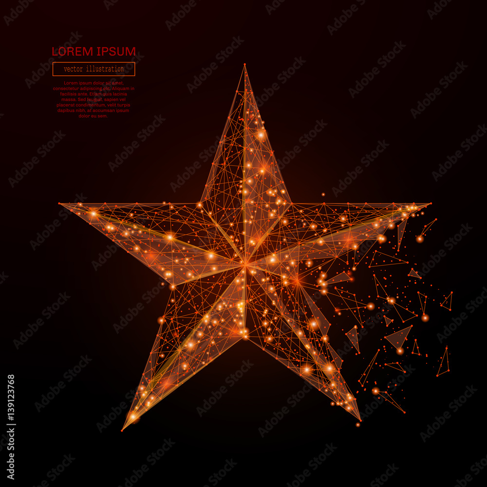 Abstract mash line and point tulip on background with an inscription. Starry sky or space, consisting of stars and the universe. Vector business illustration