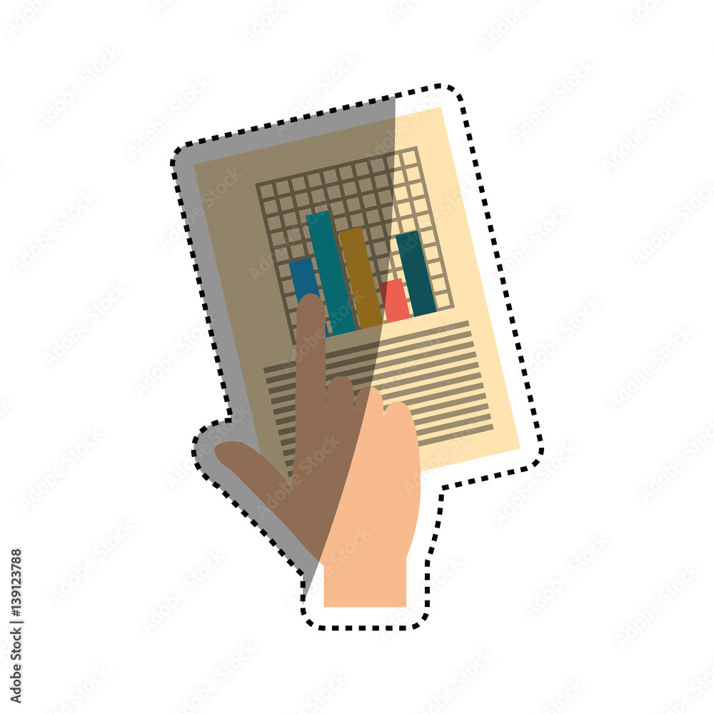 Statistics chart report icon vector illustration graphic design