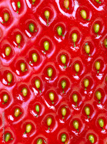 Strawberry texture close up