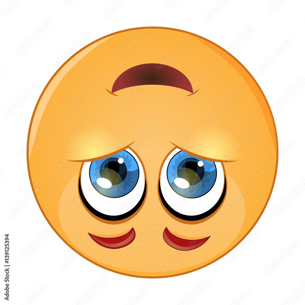 Cute upside down face emoticon, emoji - vector illustration Cute upside down face emoticon, emoji - vector illustration