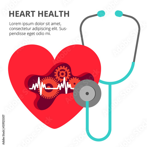 Health care cardiology creative concept. Healthy Heart with the 