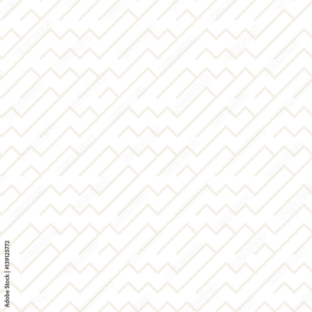 Irregular Maze Shapes Tiling Contemporary Graphic Design. Vector Seamless Black and White Pattern