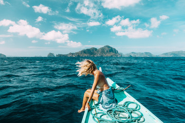 Woman on boat