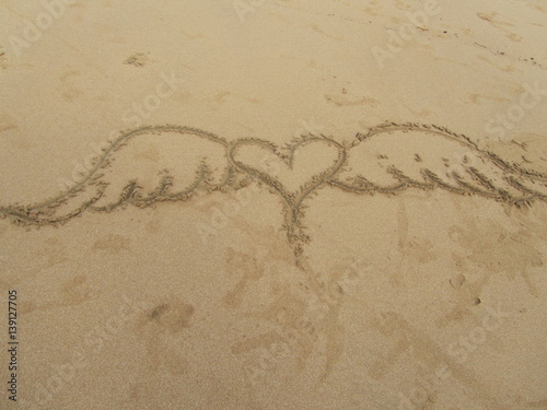 Heart on Sand, Caribbean Beach