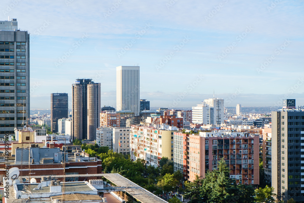 Fototapeta premium Madryt panoramiczny widok z dachu