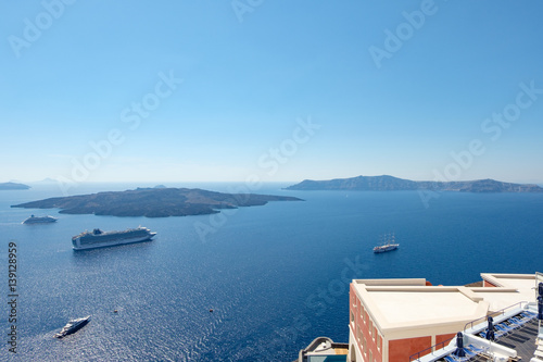 Santorini - The islands Nea Kameni and Palea Kameni