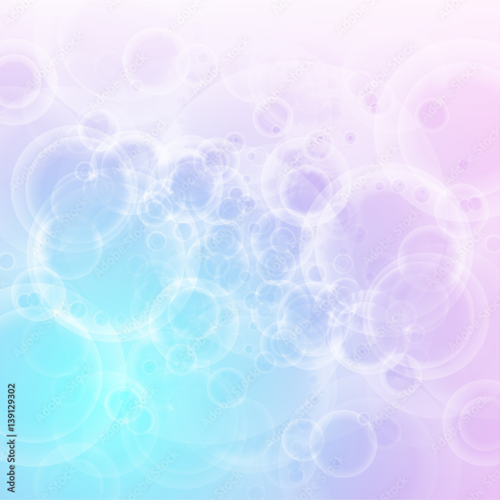 Pink And Blue Bubbles Background