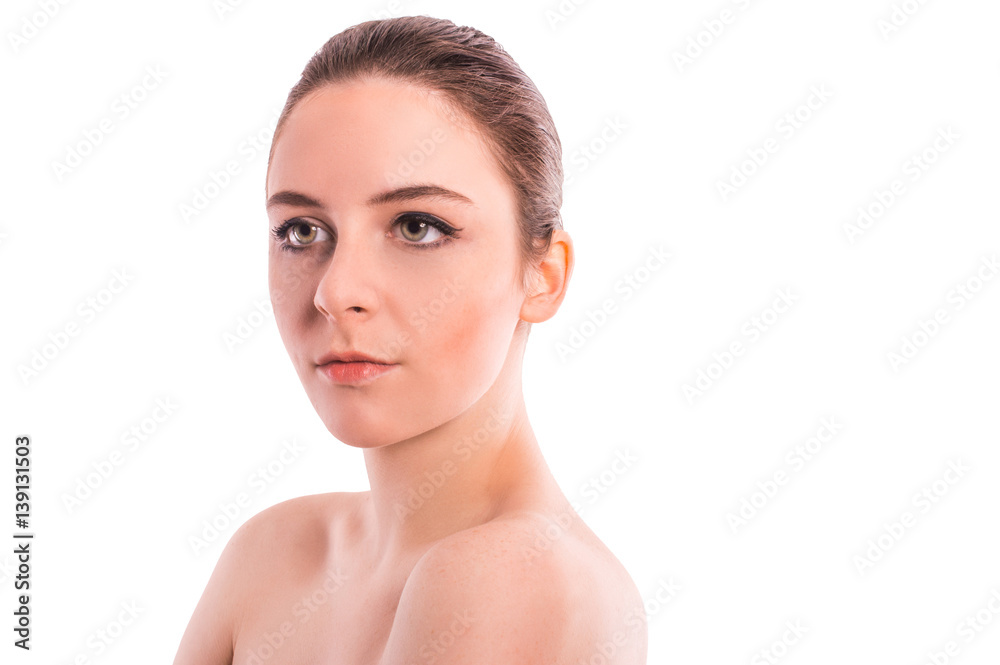 Beauty woman on a white background Beauty woman on a white background