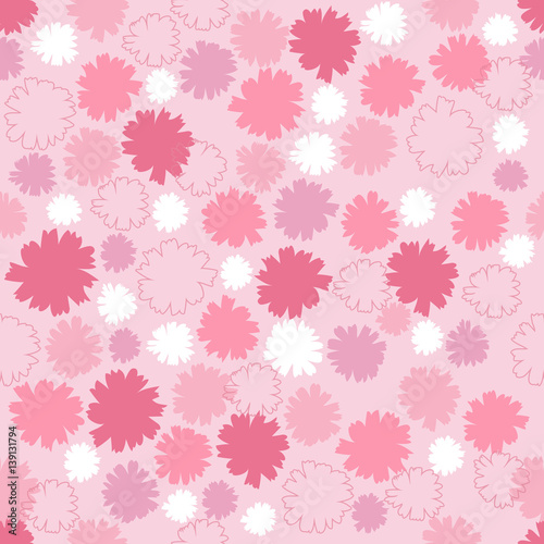 seamless pink floral pattern background