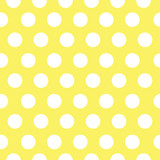 Seamless yellow polka dot pattern repeatable tileable vector