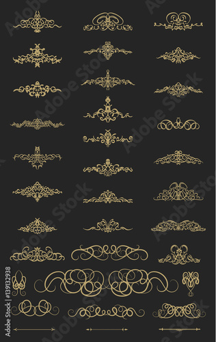 Business flourish signs and classic border of logo.