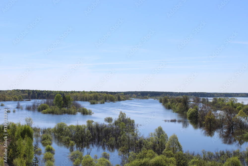 water.sky.clouds.Russia.summer.nature.landscape.river