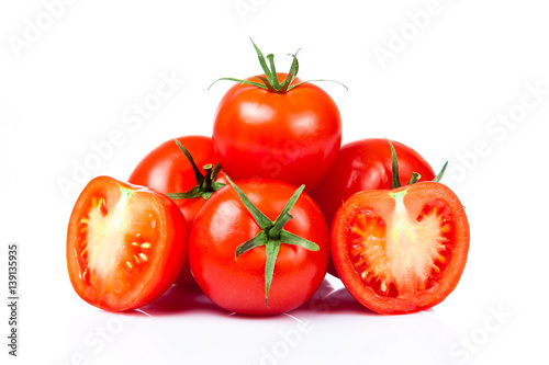 Tomatoes isolated on white background. tomato
