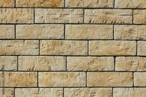 The texture in the brickwork with yellow brick