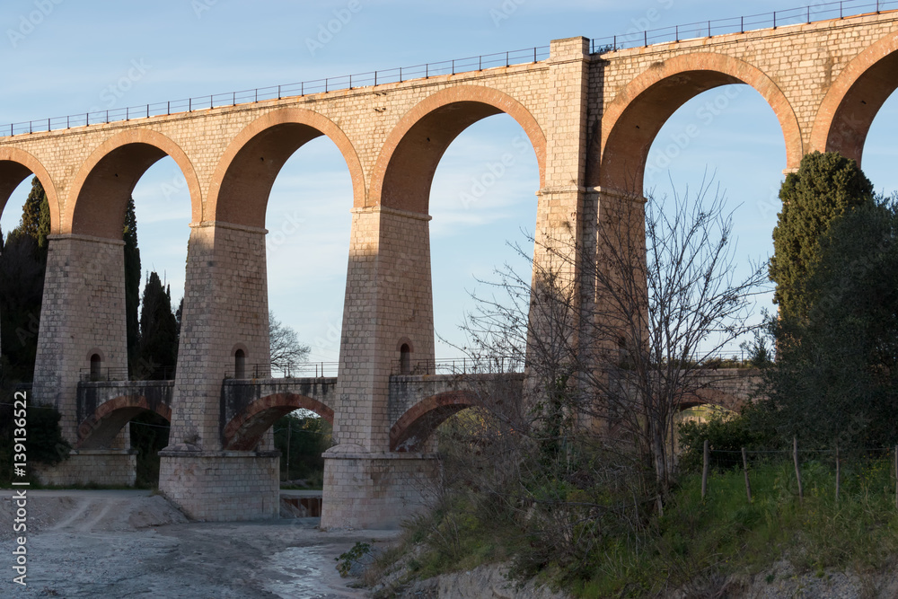 The arches of the bridge