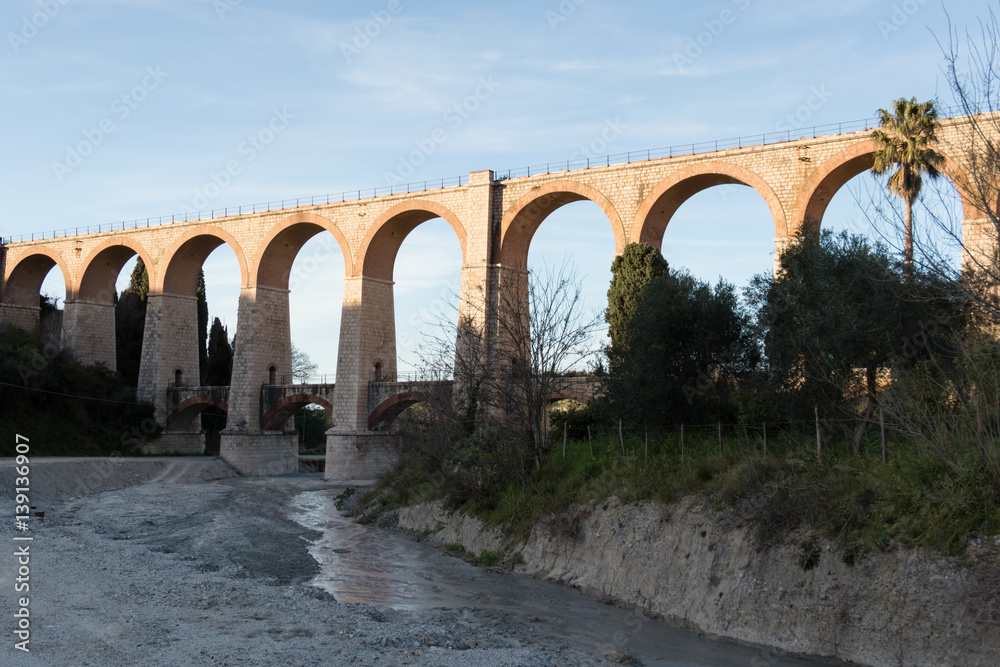 The arches of the bridge
