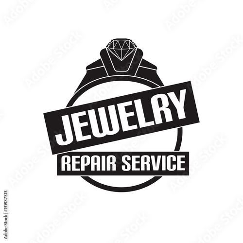 vector image of logo jewelry service. Trendy concept for repair shop or maintenance of jewelry products