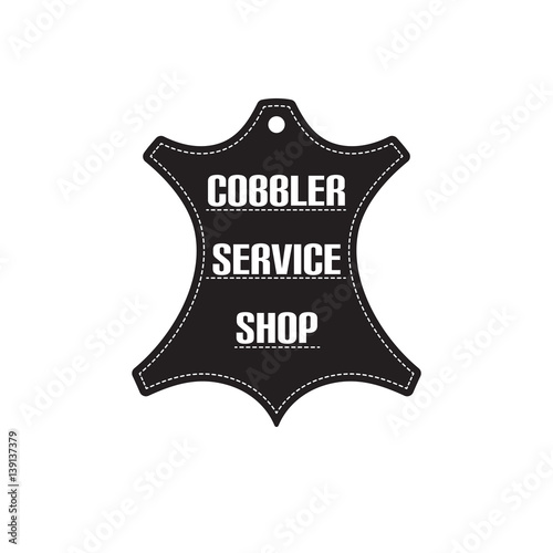 vector image of logo of shoe repair services. Concept for workshop repair