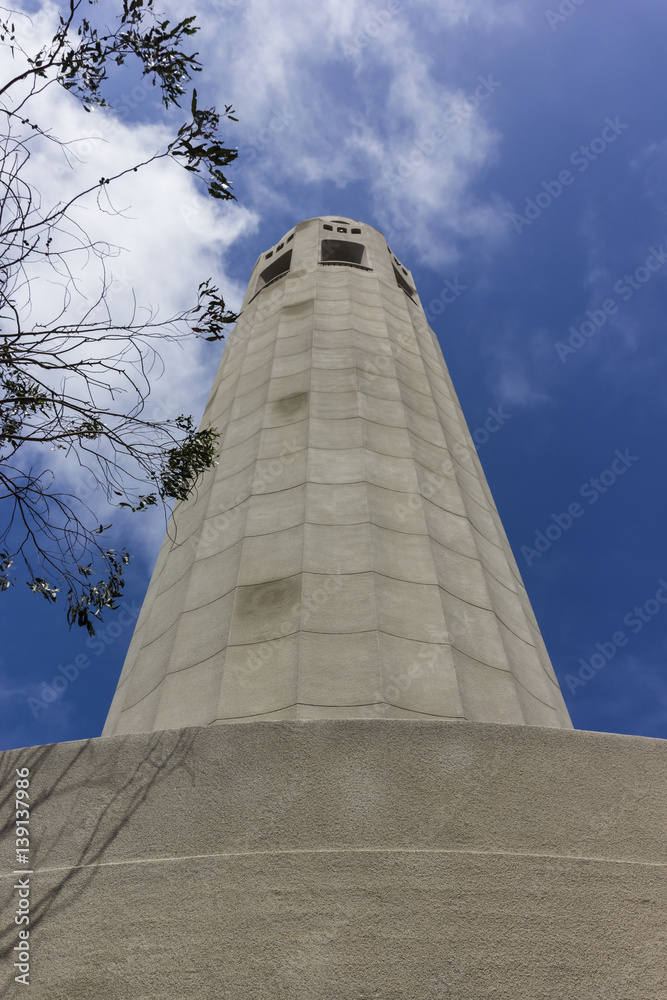 Lillian Coit Memorial Tower San Francisco perspective view