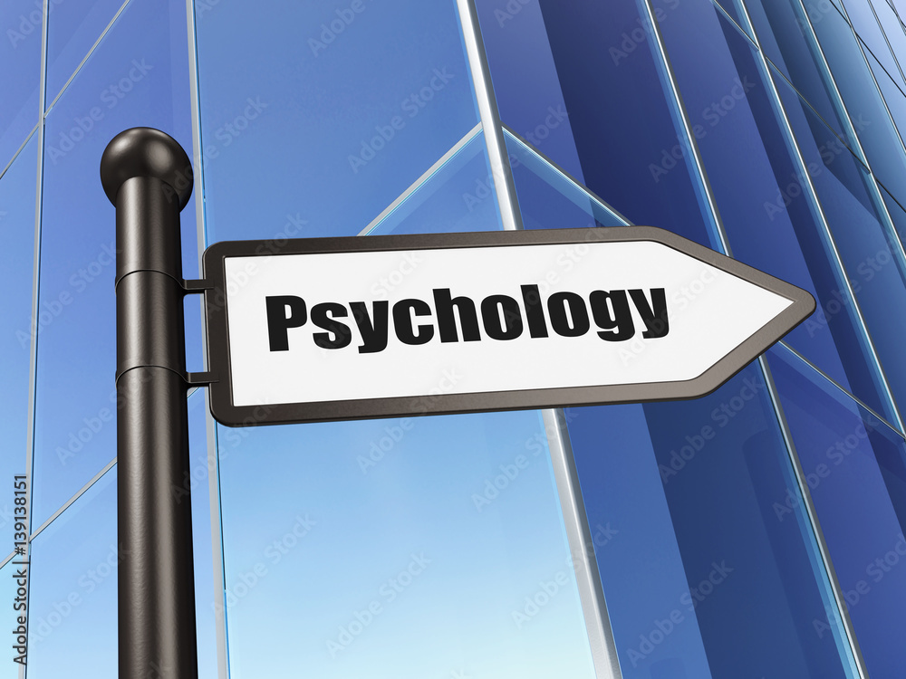Health concept: sign Psychology on Building background