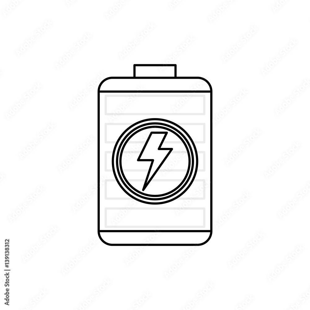 Electric battery symbol icon vector illustration graphic design Electric battery symbol icon vector illustration graphic design