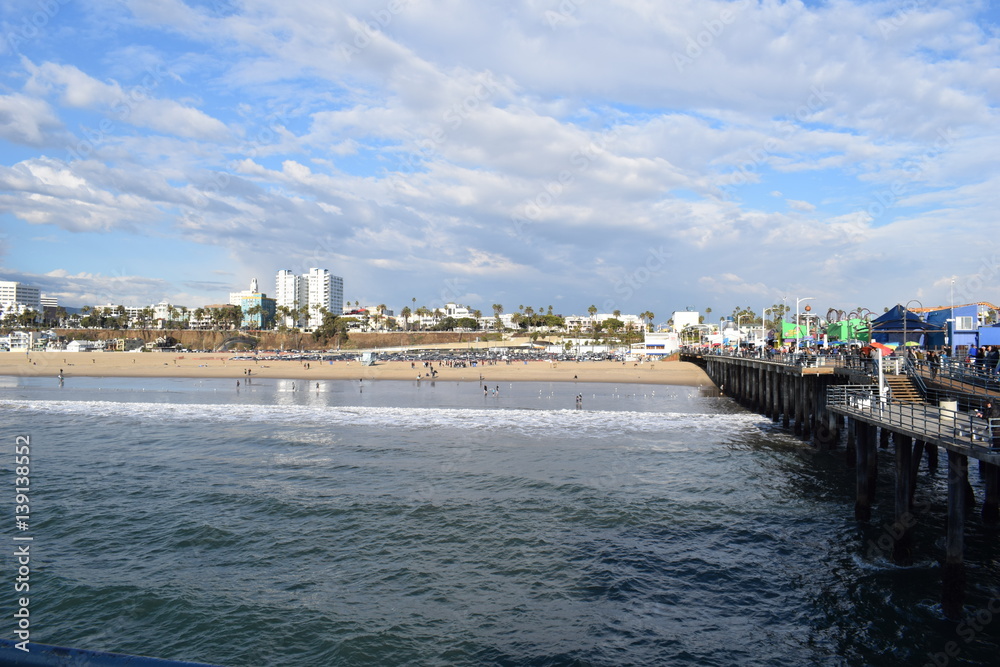 Santa Monica Pier View to Beach