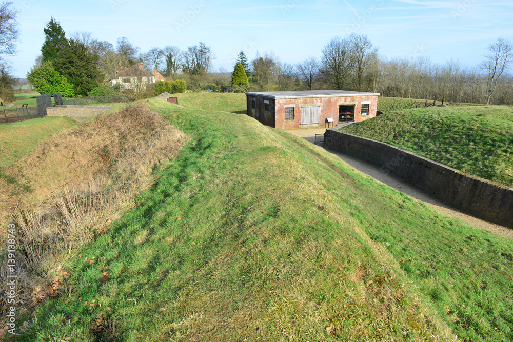A London defence position in Surrey, England. A London defence position in Surrey, England.