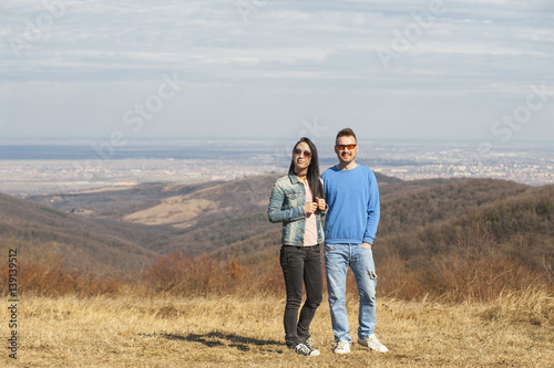 Young couple enjoy springtime