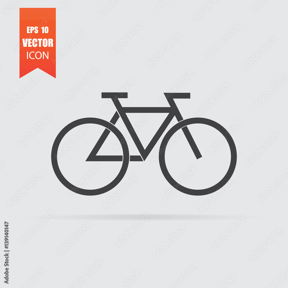 Bicycle weather icon in flat style isolated on grey background. Bicycle weather icon in flat style isolated on grey background.