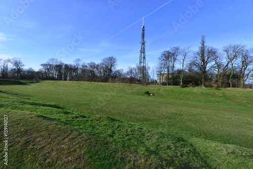 A mobile phone mast on a spring day in the UK