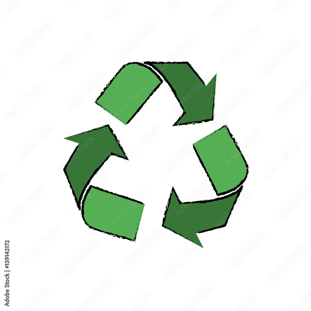 Fototapeta premium Recycle ecology symbol icon vector illustration graphic design