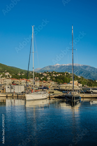 Platamonas - sea-side resort and fishermans village. Greece.