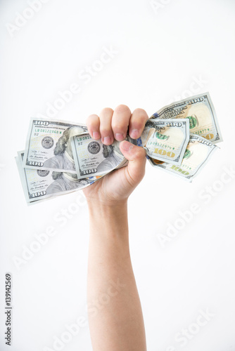 hand grabbing money
