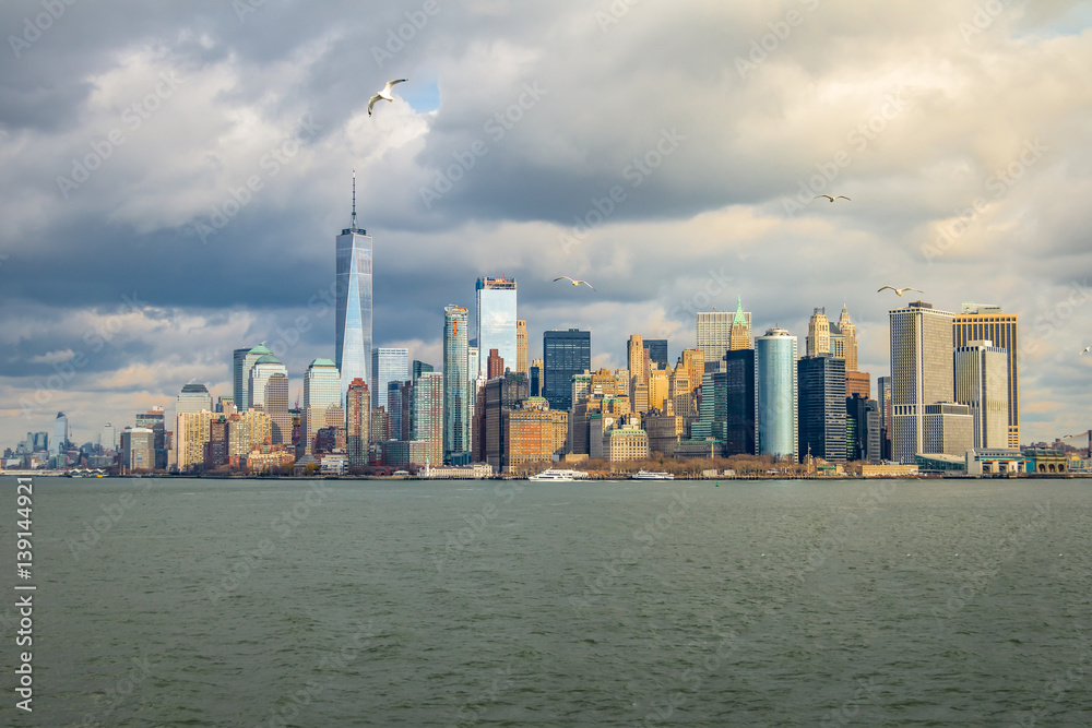 Fototapeta premium Lower Manhattan Skyline - New York, USA
