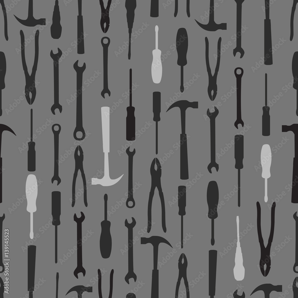 Seamless tools pattern background Seamless tools pattern background