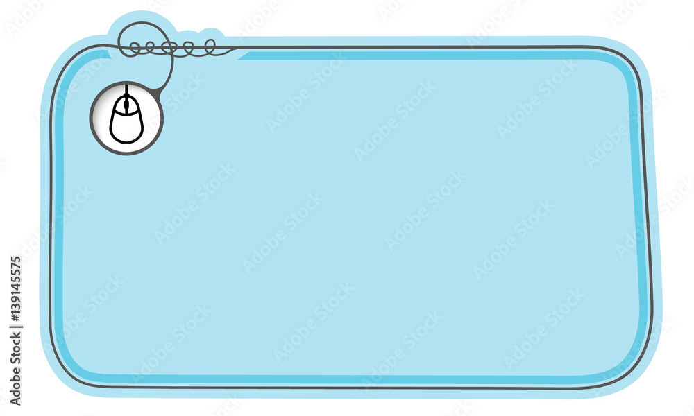 Hand written text frame for fill your text and mouse icon Hand written text frame for fill your text and mouse icon